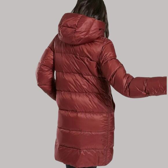 Athleta Lofty Goose Down Coat Maple Red S - Picture 5 of 12
